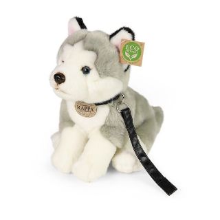 Obrázek z Pes husky plyš 28cm s vodítkem 